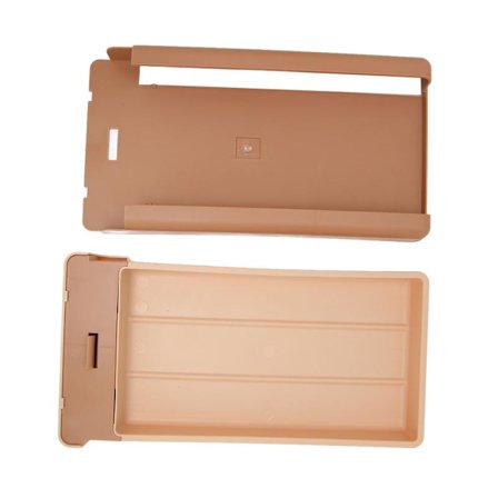 Skuff for oppbevaring under bordet, skjult, selvklebende, uttrekkbar skrivebordsskuff med håndtak for neglekunst