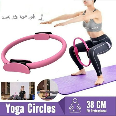 NY Pilates Yoga Gymnastik Modstandscirkel Diameter 38cm Pink