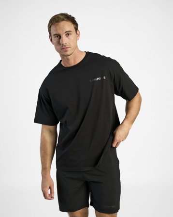 Oversize t-shirt - S - Black/Black - MM Sports Oversize Hardcore T-shirt - Träningskläder herr