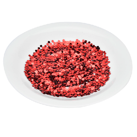 50G DIY PVC Ingen Hul Runde Pailletter Scene Bryllup Tøj Tilbehør(Rød 5mm)