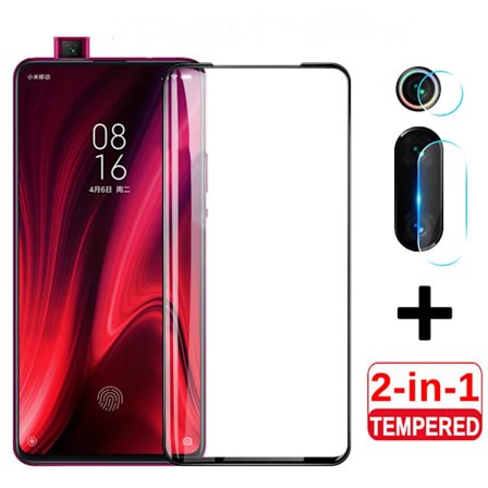 2 i 1 Härdat Glas För Xiaomi Redmi K20 Pro Skärmskydd Kameralins