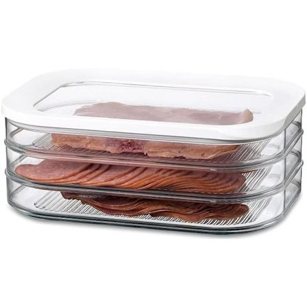 3-lags Deli Oppbevaringsboks - Oppbevaringsboks med Lokk - Egnet for