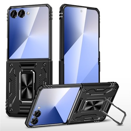 SKALO Samsung Z Flip7 Armor Kickstand Cover - Sort