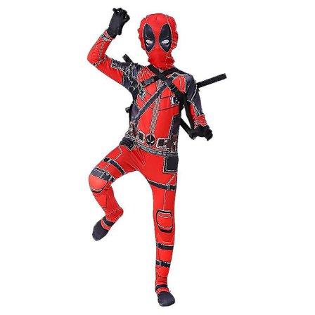 Deadpool Costume Cosplay Barn Body Pojkar Barnens Dag Fancy Dress Party