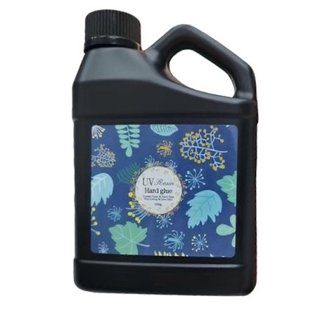 UV Resin 500g - Uppgraderad Kristallklar Hård UV Snabbt Härdande Epoxiharts Tillbehör för Hantverk Smyckestillverkning