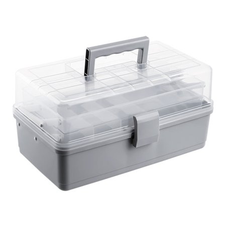 Muovinen lääkelaatikko ylisuuri 3-kerroksinen perheen ensiapupakkauksen säilytysjärjestäjä