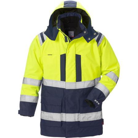Fristads 4036 GTT Vinterparkas varselgul/marineblå Varselgul/Marineblå, Klær