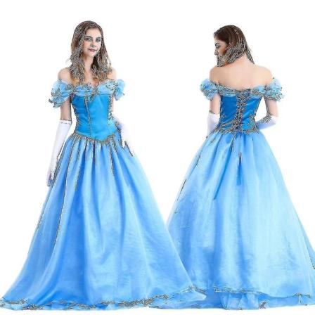 Halloween Aikuisille Asun Cinderellan Prinsessamekko Y kerho Ds Lavakostyymi L
