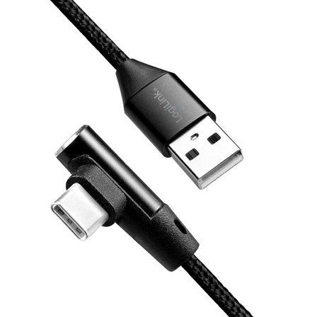 LogiLink - USB 2.0 cable USB-A male to USB-C (90? angled) male, 0.3m