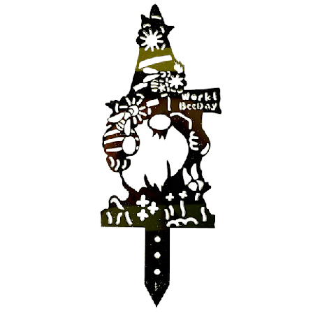 Trädgårdstomte Plug-in Gård Dekoration Ansiktslös Dockskylt Akrylkort