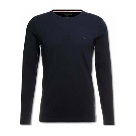 Tommy Hilfiger Stretch Slim Fit Long Sleeve Tee Blå, Herre Strik