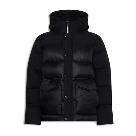 Tommy Hilfiger Tech essentials Puffer Jacket Hodded , Zwart , Heren , Maat: 3XL