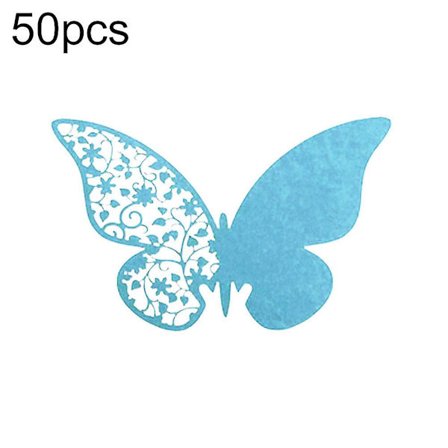 Sinknap 50 st bordsmarkeringar vinglas kort gynnar fjäril namn plats fest bröllop dekor