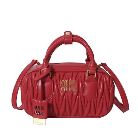 Trendig plisserad bowlingväska för damer, elegant axelremsväska