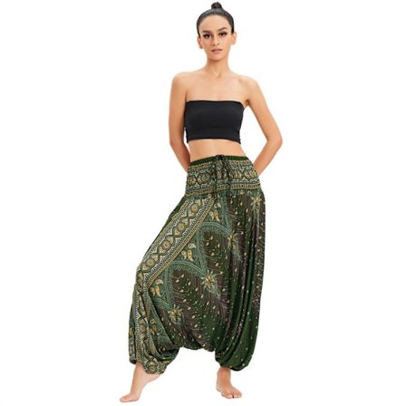 Trykte afslappede yoga-bukser til kvinder