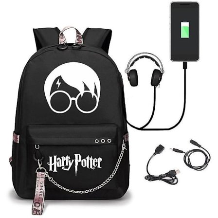 Harry Potter Backpack Usb Charging School Bag Oxford Cloth