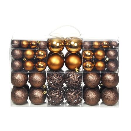 Julgranskulor 100 Delar Set 6 Cm Brun/brons/guld