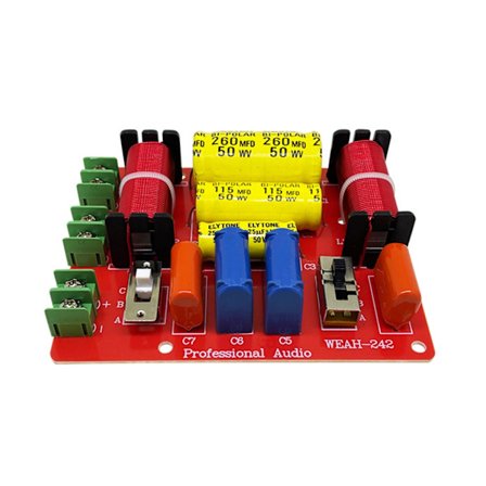 400 W kaiuttimen taajuudenjakaja, diskantti/basso 2 yksikön äänen taajuuden jakaja