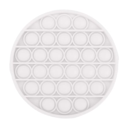 Boble-popping Push Press Fidget Sensory Toy Stressavlastning Ulike Farger Rund Hvit [DB]