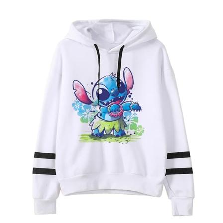 Y2k Cartoon Lilo og Stitch sjove hoodies til kvinder Harajuku sød Stitch anime sweatshirt manga streetwear hættetrøje til kvinder og børn 59222 59222 