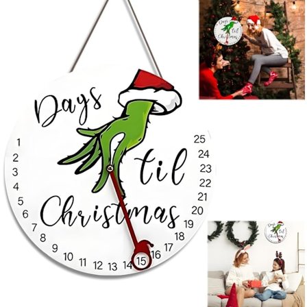 Puinen Joulukalenteri Koristeet, Joulu Ovenkyltti Joulukalenteri Seppele Etuoveen Joulu