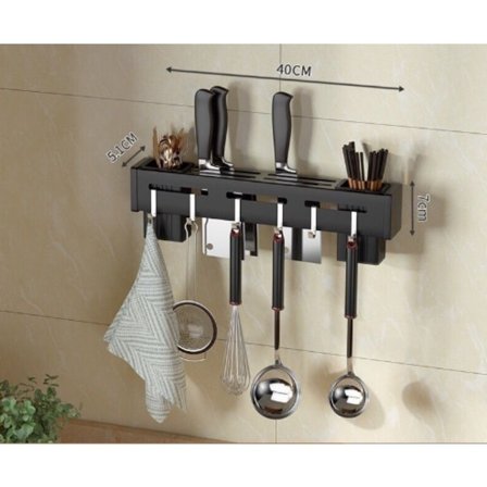 Køkkenredskabsholder og værktøjsholder Køkkenorganisator Kniv Chopstick Holdere til Væg Køkkentilbehør Rekvisitter