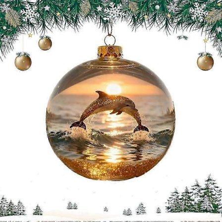 2026 Meri- ja metsäelämän lasikoristekokoelma, elävä käsintehty 3D-eläinkoriste, joulukuusen huoneen sisustukseen, loma-koristeet, kimalteleva