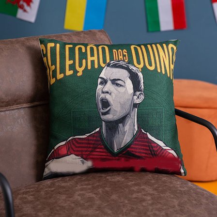 Qatar 2022 VM-pudebetræk Bomuldslinned pude sofa pude Ronaldo