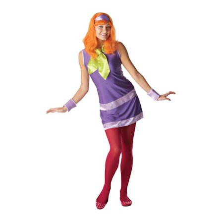 Scooby Doo Damkläder/Dam Sexig Daphne Blake Kostym M Lila