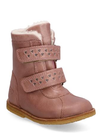 Hand Made Low Boot Talvikengät Tarroilla Vaaleanpunainen Arauto RAP