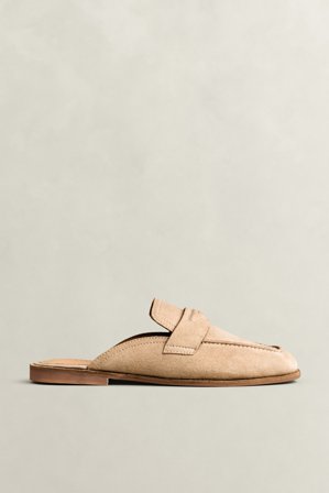 GANT Damen Gimble Mule aus Veloursleder (37) Beige