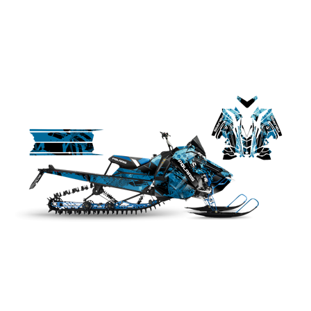 Dekalkit SweTown Damaged Gods Blå - Polaris Axys 800 SKS 146 2018-2020