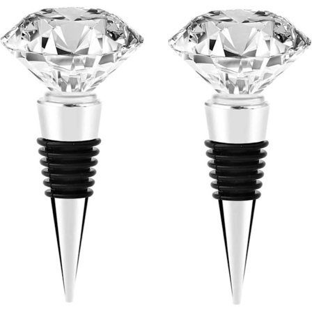 Dekorativ krystalvin- og drikkevareflaskeprop til vin, zink
