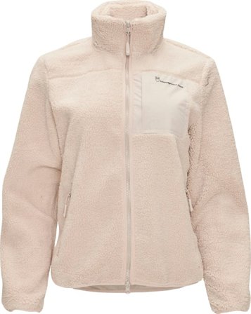 Knowledge Cotton Apparel Women's Betony Teddy High Neck Zip Jacket Women Mid layer tops Beige S