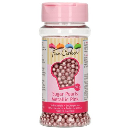 Sukkerperler Metallic Pink