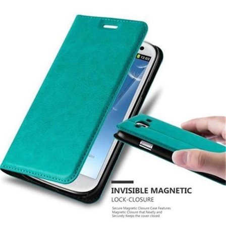Samsung Galaxy S3 - S3 NEO Fodral i OIL TURQUOISE från Cadorabo (INVISIBLE MAGNETIC CLOSURE Design) Skyddsfodral