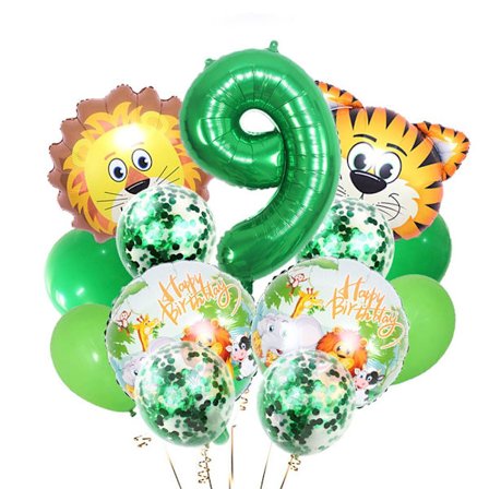14 st Jungle Animal Lion Air Balloons Set
