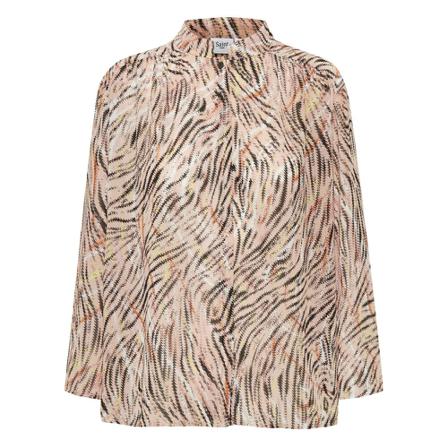 Saint Tropez, Bille SZ 3,4 SL Shirt Beżowy, Kobieta, Rozmiar: S