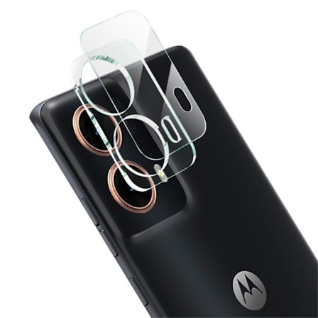 IMAK Motorola Moto G85 kameraskydd i glas och akryl