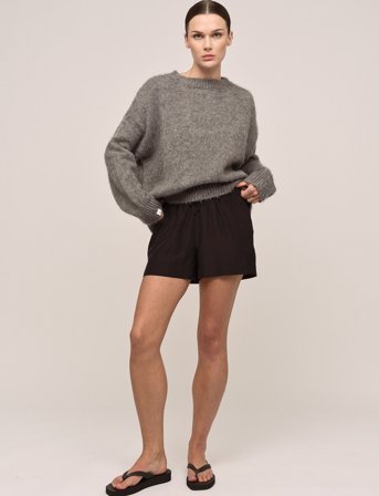 Once Untold Florie Brushed Sweater - Grey - XS