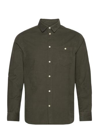 Regular Fit 26-Wales Corduroy Shir Knowledge Cotton Apparel Green