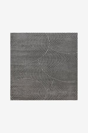 KM Home - Fladvævet tæppe Hawaii - Grå - Fladvævede tæpper - 200X200 - Fra Homeroom