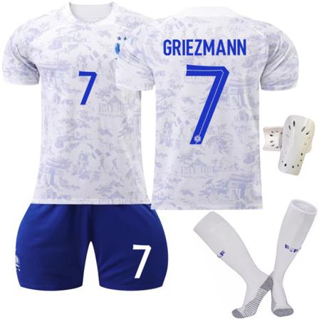 2022 Qatar World Cup Frankrike Borta Fotbollströja Set 22