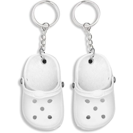 2 st Mini Sko Nyckelring för Nycklar Sko Nyckelring Vit Rosa Bil Nyckelring Tillbehör Väska Nyckelring Roliga Nyckelringar Vän Flickor Roliga Sko 