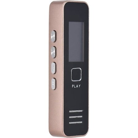 Digital Röstinspelare Uppladdningsbar Audio Diktafon MP3-spelare USB Flash Disk En-knappsinspelning för Möte Kontor Skola Guld