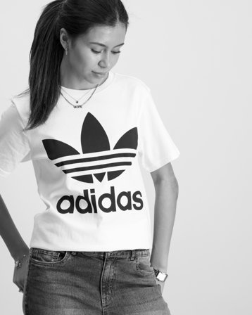 Adidas Originals TREFOIL TEE Hvit T-skjorter Jente - Kids Brand Store