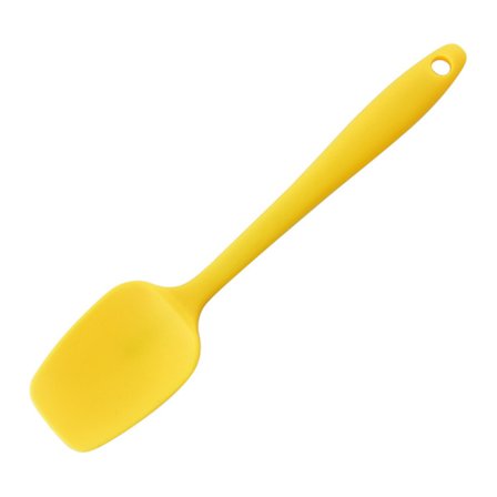 Varmebestandig T-formet silikoneskraber Komfortabelt greb Alsidigt køkkenværktøj Gul