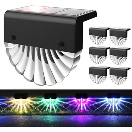 Solar Outdoor Lights, 6 Pack Solar Fence Lights Vattentät Solar