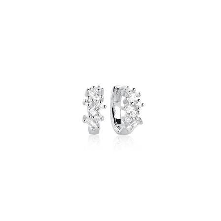 Sif Jakobs, Earrings Antella Creolo Grijs, Dames, Maat:ONE Size