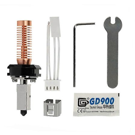 For Flashforge Adventurer 5M Dyse Kit Oppgradering Hotend Utskriftshode Hurtig-Avtakbar Dyse AD5M Hard Stål Dyse Kit 0.4mm